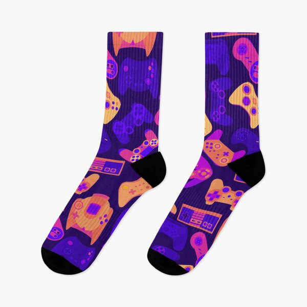 Item preview, Video Game Controller Socks - Neon designed and sold by StyleDesignBase.