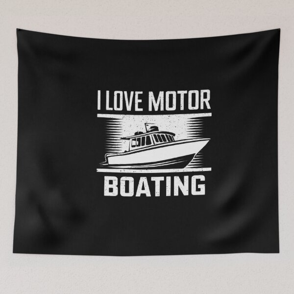 Item preview, I Love Motor Boating” Nautical Graphic Design designed and sold by love3617.