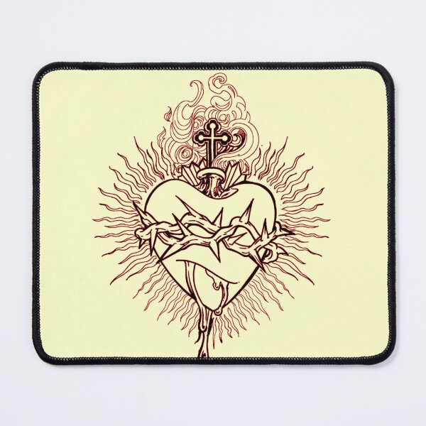 Item preview, sacred heart with thorns and aura of fire designed and sold by UrielCalavera.