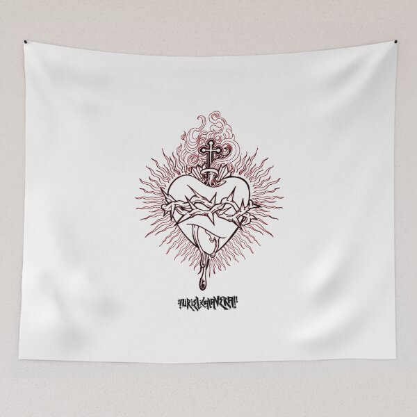 Item preview, sacred heart with thorns and aura of fire designed and sold by UrielCalavera.