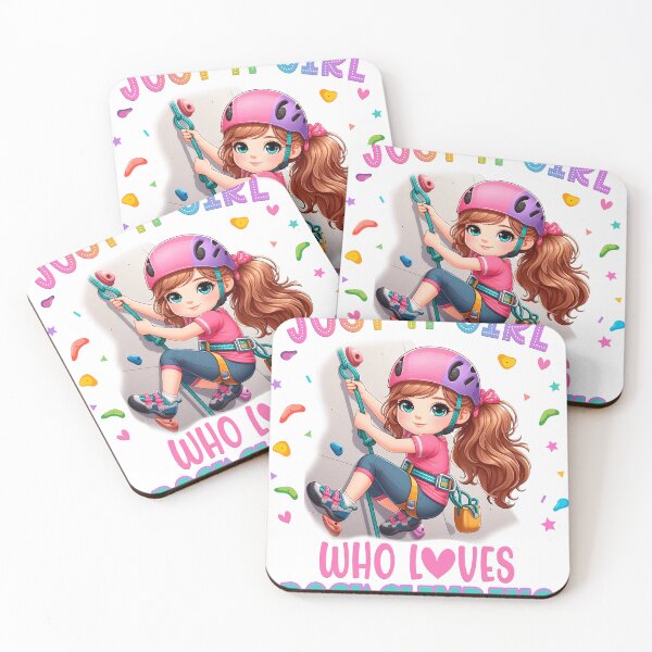 Item preview, Rock Climbing Indoor Game Birthday Just A Girl Loves Bouldering designed and sold by PopArtDesigns.