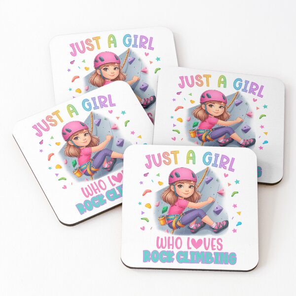 Item preview, Rock Climbing Indoor Game Birthday Just A Girl Loves Bouldering designed and sold by PopArtDesigns.