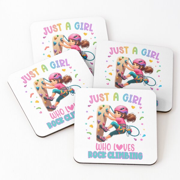 Item preview, Rock Climbing Indoor Game Birthday Just A Girl Loves Bouldering designed and sold by PopArtDesigns.