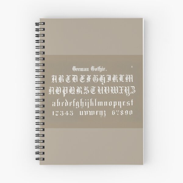 Item preview, Germanic Vintage Alphabet brown-khaki designed and sold by Carinaprint.
