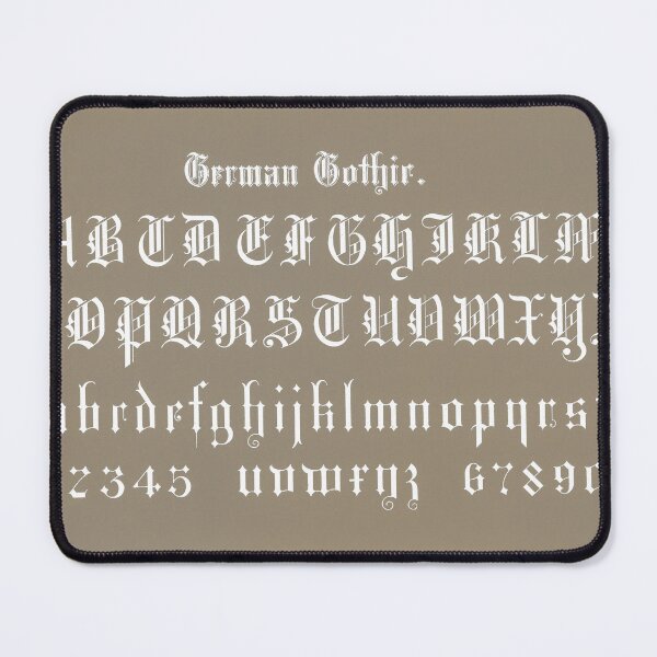 Item preview, Germanic Vintage Alphabet brown-khaki designed and sold by Carinaprint.