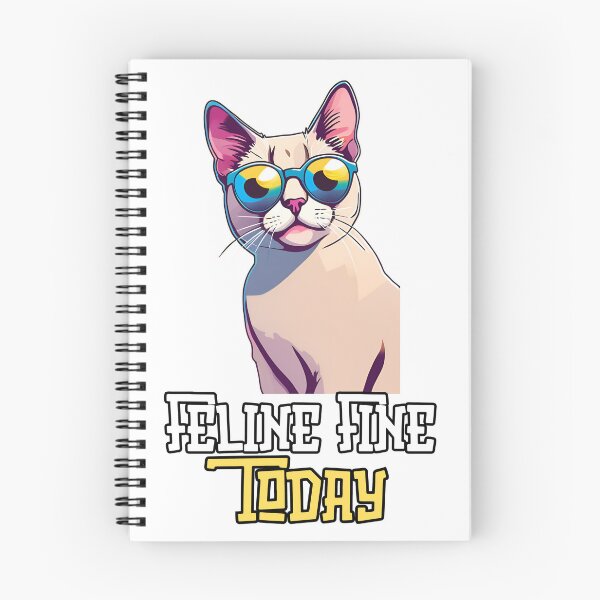 Item preview, Feline Fine Today: Cool Cat Lounging Print Design designed and sold by Nalanda2000.