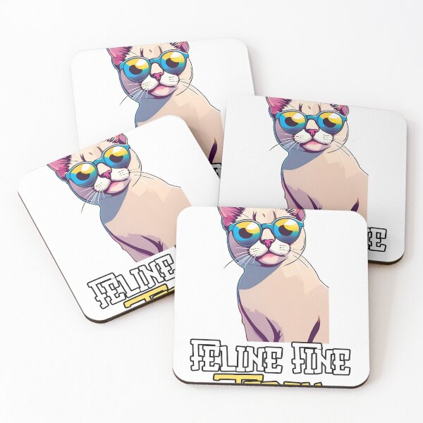 Item preview, Feline Fine Today: Cool Cat Lounging Print Design designed and sold by Nalanda2000.