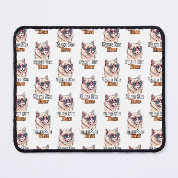 Item preview, Feline Fine Today: Cool Cat Lounging Print Design designed and sold by Nalanda2000.
