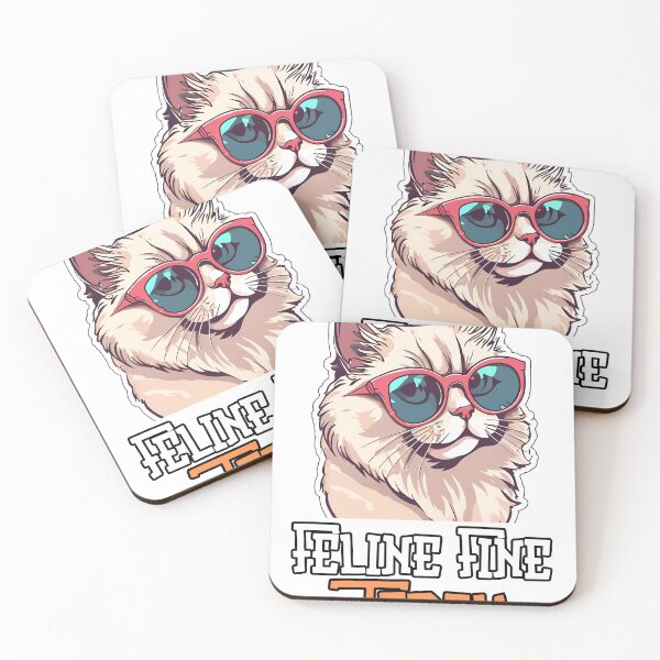 Item preview, Feline Fine Today: Cool Cat Lounging Print Design designed and sold by Nalanda2000.