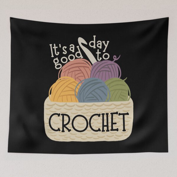 Item preview, It's a good day to crochet designed and sold by EvergreenWhimsy.