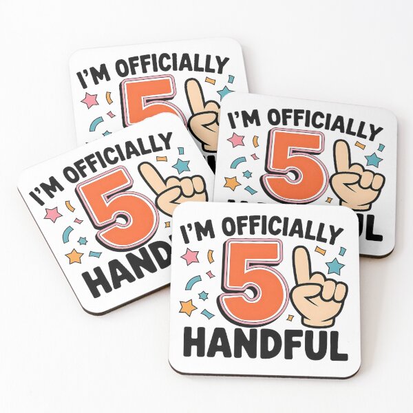 Item preview, I'm Officially A Handful Five 5th Birthday Girls Boys designed and sold by ABMO-store.