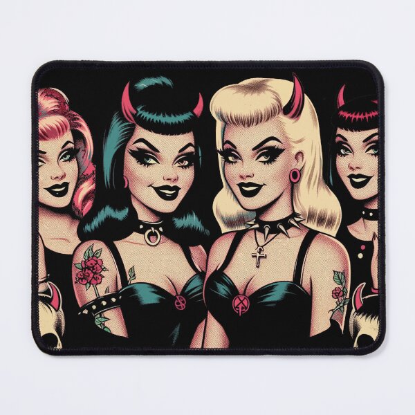 Item preview, Cute Devilish Girls designed and sold by PulpVintage.