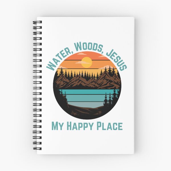 Item preview, Water, Woods, Jesus, My Happy Place, teal designed and sold by Redeemed365.