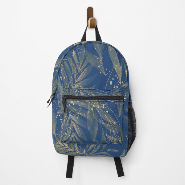 Item preview, Leafy Pattern with Blue Background designed and sold by TurquoiseBird.