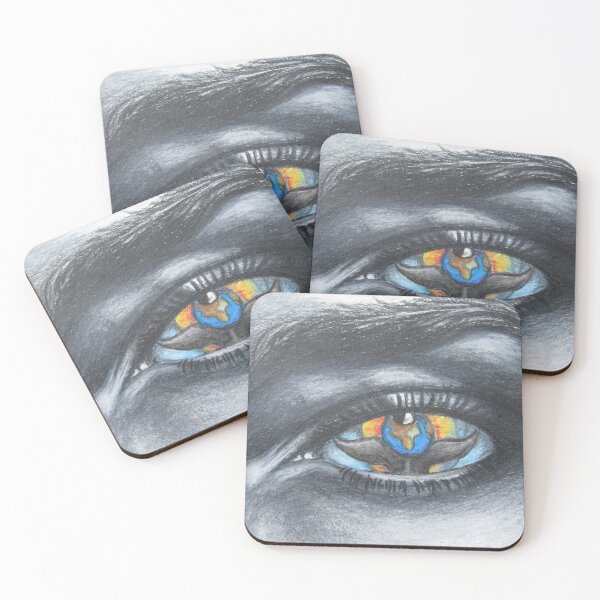 Item preview, Charcoal Art with Pastel Whale's Tail with Earth designed and sold by LeaAltea.