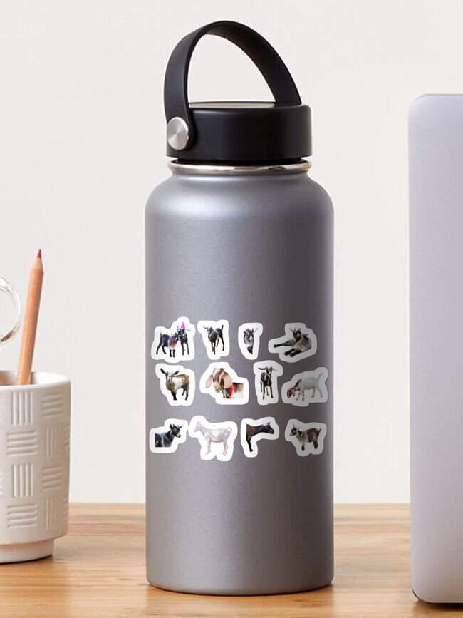 Thumbnail 1 of 3, Sticker, Herd of Goats designed and sold by BrushMunchers.