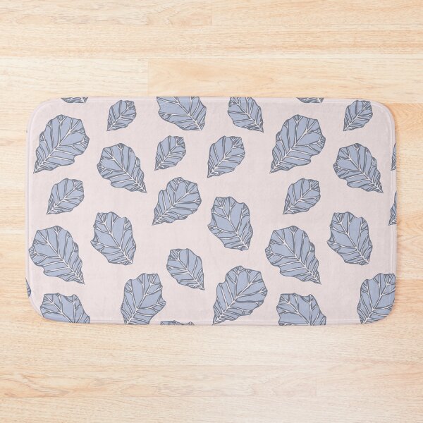 Item preview, Frosted Blue Gray Oak Leaves Pattern designed and sold by schorrnuff.