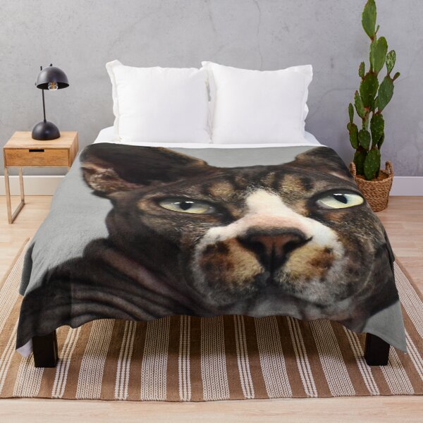 Item preview, Halloween Egyptian Hairless Cat with Green Eyes Fine Art designed and sold by Yogibear & Rachelle .