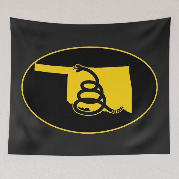Item preview, OKLAHOMA - Freedom Is The Superpower - Modern Gadsden Snake Flag - Dont Tread On Me design designed and sold by pelagio.