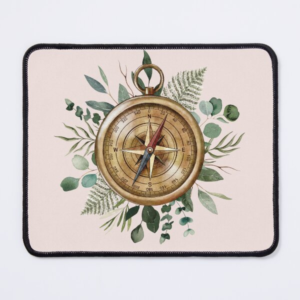 Item preview, Foliage Compass Watercolor designed and sold by Nature Hues.