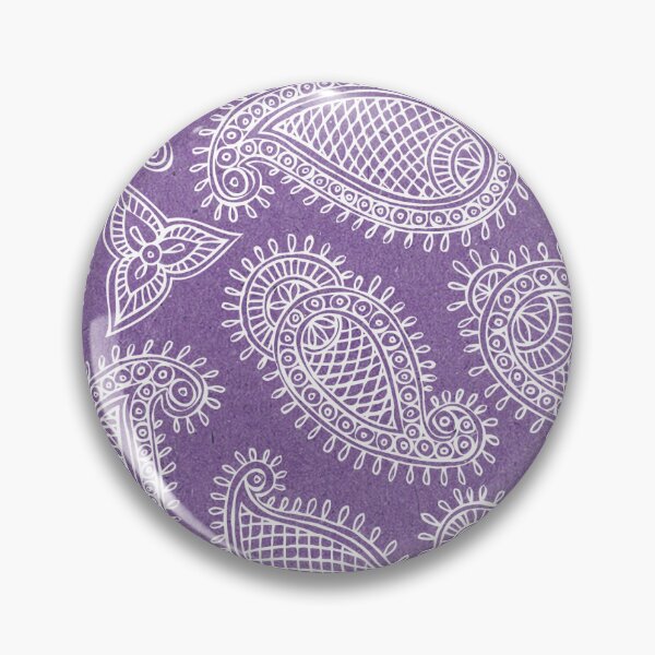 Item preview, White Paisley Pattern on Purple designed and sold by schorrnuff.