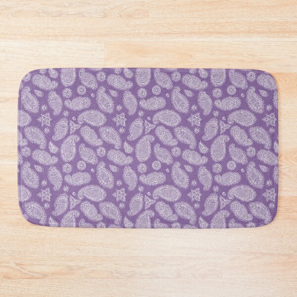 Item preview, White Paisley Pattern on Purple designed and sold by schorrnuff.