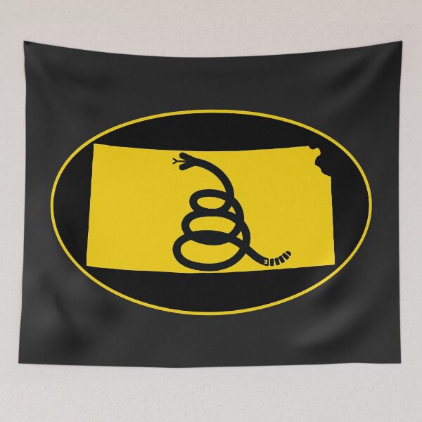 Item preview, KANSAS - Freedom Is The Superpower - Modern Gadsden Snake Flag - Dont Tread On Me design designed and sold by pelagio.
