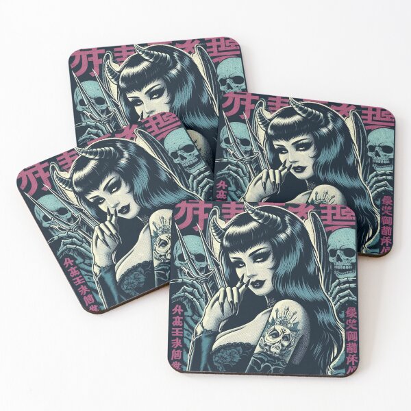 Item preview, Japanese Devilish Girl designed and sold by PulpVintage.