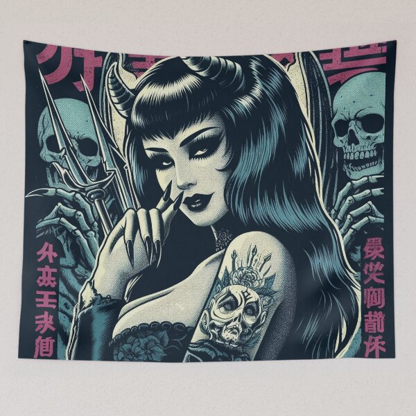 Item preview, Japanese Devilish Girl designed and sold by PulpVintage.