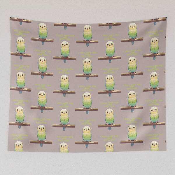 Item preview, I will kiss you and bite you, cute parrot illustration designed and sold by La Loca.