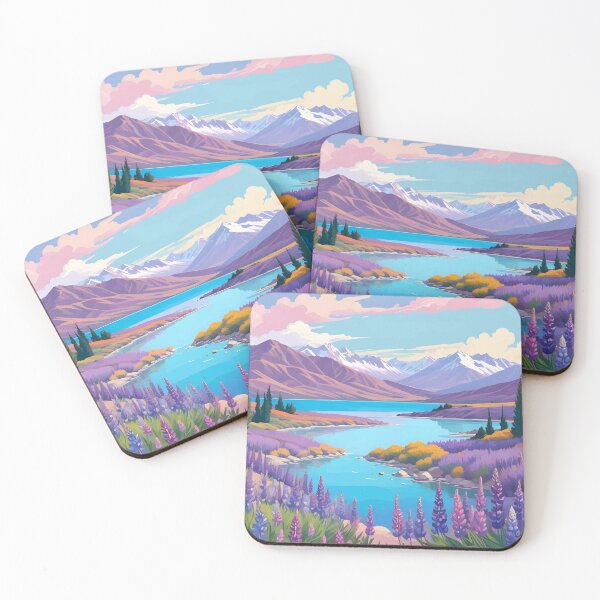 Item preview, Lake Tekapo and Lupins designed and sold by WildlifeInc.
