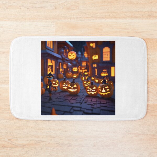 Item preview, Eerie Embers: Halloween Pumpkins Aglow designed and sold by TrueBrick.