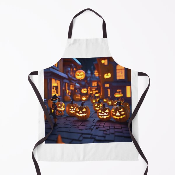 Item preview, Eerie Embers: Halloween Pumpkins Aglow designed and sold by TrueBrick.