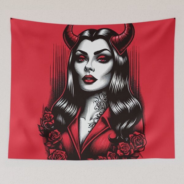 Item preview, Hot Evil Woman designed and sold by PulpVintage.