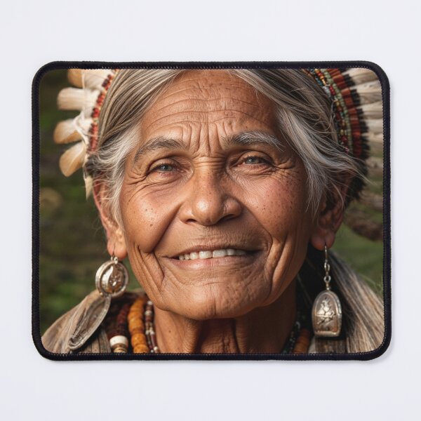 Item preview, Portrait of an Elderly Native American Woman #24-0926 designed and sold by ccitypictures.