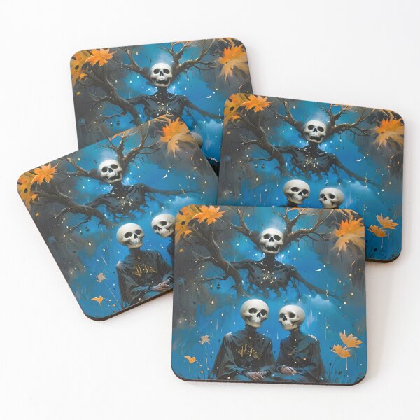 Item preview, Skeletons in love in autumn Halloween designed and sold by Astralia.