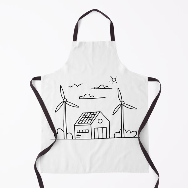 Artikelvorschau, Sonnenkollektoren und Windturbinen neben einem modernen Haus entworfen und verkauft von rasagamastore.