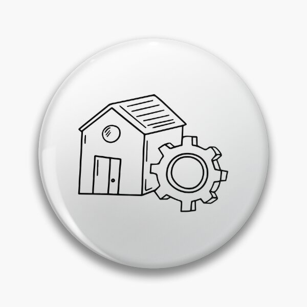 Item preview, Simple illustration of smart house with gears system designed and sold by rasagamastore.