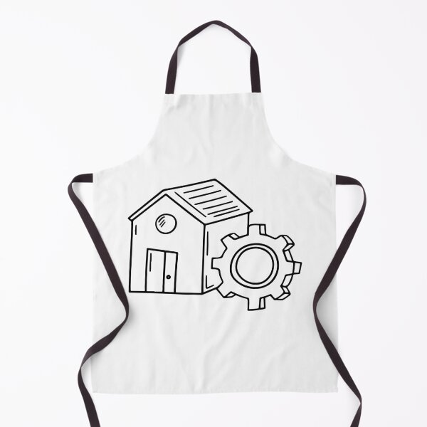 Item preview, Simple illustration of smart house with gears system designed and sold by rasagamastore.
