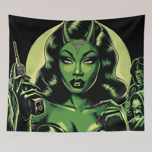 Item preview, Monster Evil Girl designed and sold by PulpVintage.