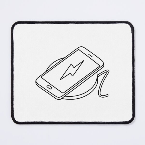 Item preview, smartphone charging on wireless charging pad designed and sold by rasagamastore.