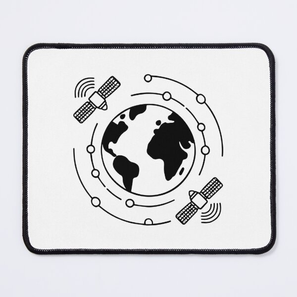 Item preview, Drawing of globe surrounded by connected satellites designed and sold by rasagamastore.