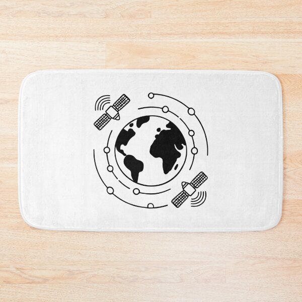 Item preview, Drawing of globe surrounded by connected satellites designed and sold by rasagamastore.