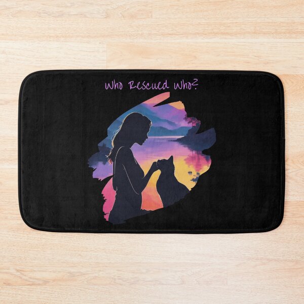 Item preview, Who Rescued Who? designed and sold by Crazy Before Cats.