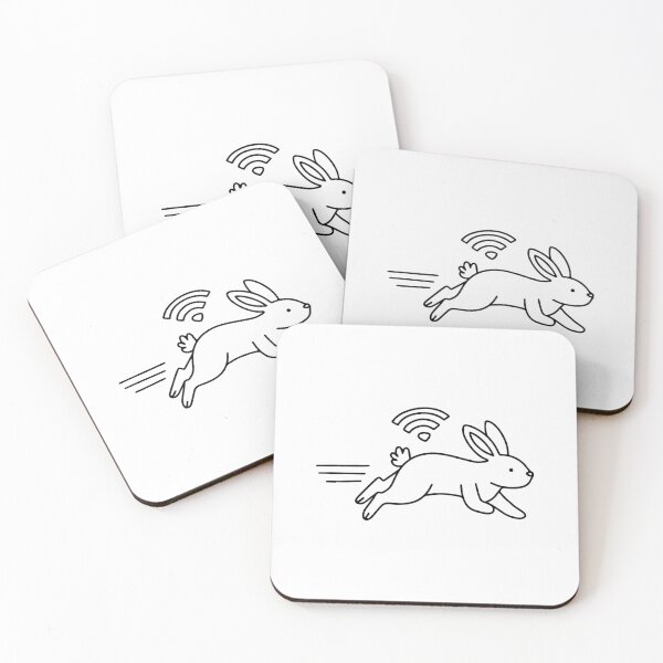 Item preview, Illustration of Wi-Fi icon with fast-running rabbit designed and sold by rasagamastore.