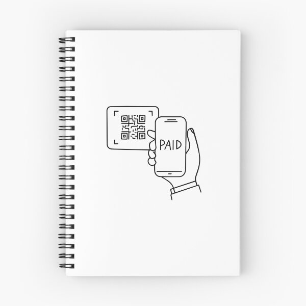 Item preview, hand scanning QR code with smartphone payment designed and sold by rasagamastore.