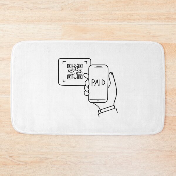 Item preview, hand scanning QR code with smartphone payment designed and sold by rasagamastore.
