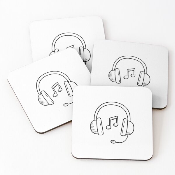 Item preview, Simple illustration of headset streaming music designed and sold by rasagamastore.