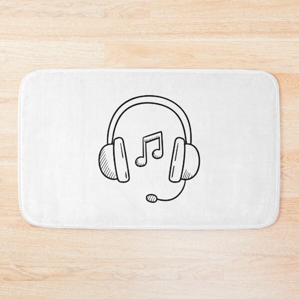 Item preview, Simple illustration of headset streaming music designed and sold by rasagamastore.