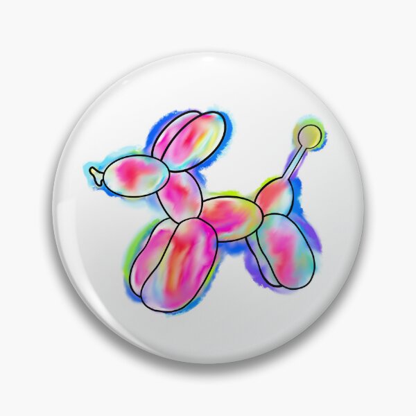 Artikelvorschau, Regenbogen Airbrush Ballon Hund entworfen und verkauft von BY-AK.